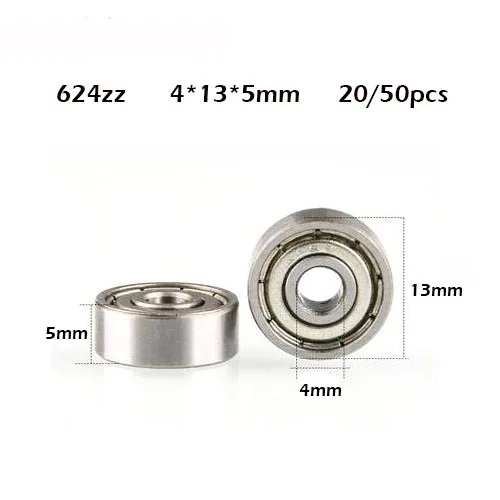 Free shipping 20/50PCS/LOT 624 624Z 624ZZ ball bearing 4*13*5 mm chrome steel bearing for 3D printer
Free shipping 20/50PCS/LOT 624 624Z 624ZZ ball bearing 4*13*5 mm chrome steel bearing for 3D printer