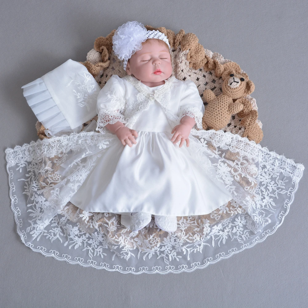 3PCs per Set Baby Girl Baptism Dress Infant Girl Christening Gown Embroidered Lace Newborn Birthday Party Gown 0-24 Months
3PCs per Set Baby Girl Baptism Dress Infant Girl Christening Gown Embroidered Lace Newborn Birthday Party Gown 0-24 Months