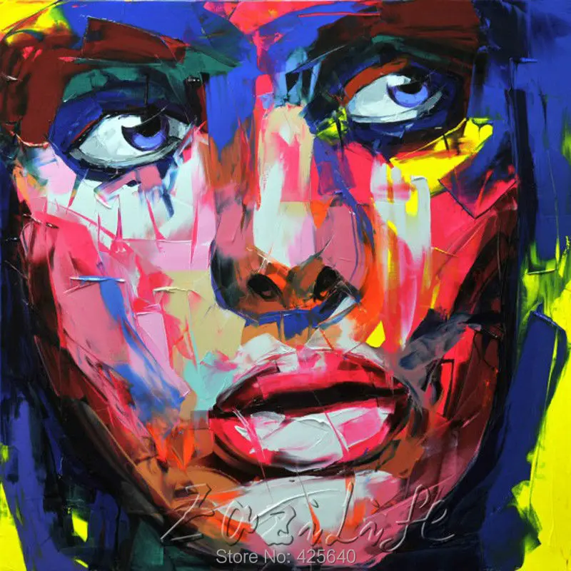 Palette knife painting portrait Palette knife Face Oil painting Impasto figure on canvas Hand painted Francoise Nielly 11
Palette knife painting portrait Palette knife Face Oil painting Impasto figure on canvas Hand painted Francoise Nielly 11