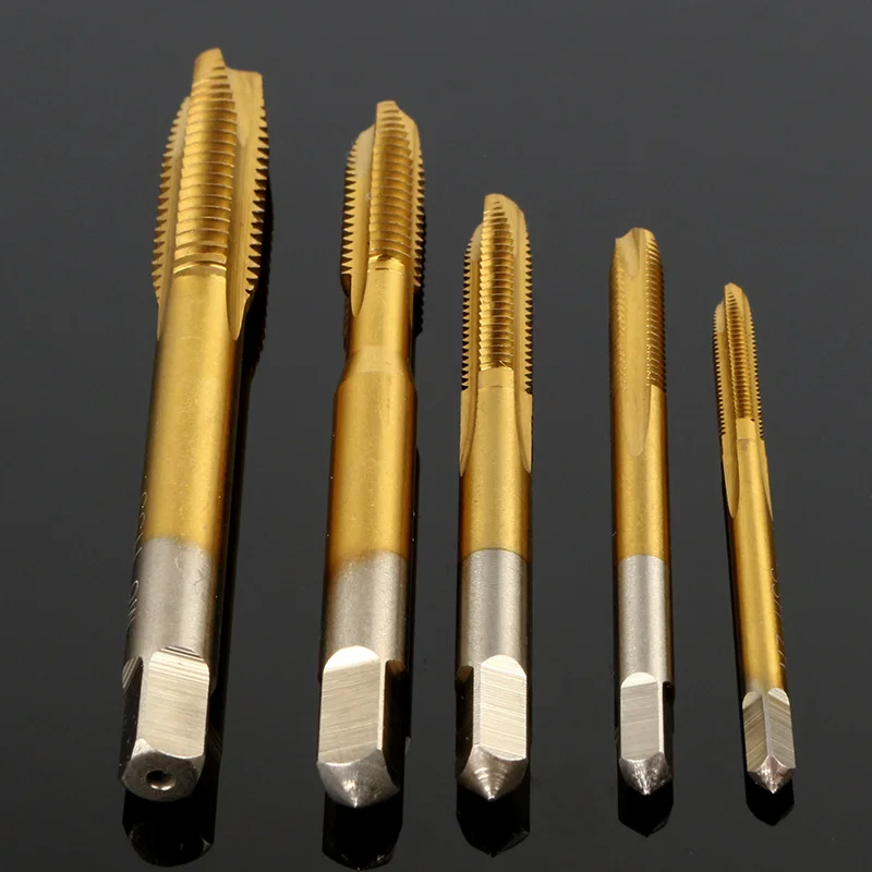 5Pcs Titanium Coated Straight Groove Tap HSS 6542 Straight Flute Taps Round Shank Square End Spiral Point Tap Machine Screw Tap
5Pcs Titanium Coated Straight Groove Tap HSS 6542 Straight Flute Taps Round Shank Square End Spiral Point Tap Machine Screw Tap