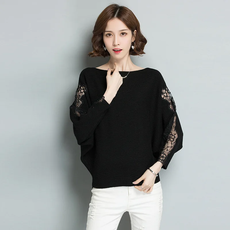 Long Sleeve Knitted Pullover Sweater Spring Autumn Solid Color Korean Women's Top Loose Lace Thin Bottom Jumper Top Wear H9351
Long Sleeve Knitted Pullover Sweater Spring Autumn Solid Color Korean Women's Top Loose Lace Thin Bottom Jumper Top Wear H9351