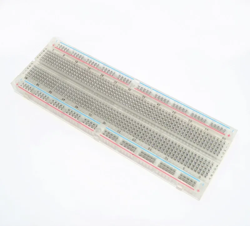 Crystal Breadboard 830 Point Solderless PCB Bread Board MB-102 MB102 With color bar Test Develop DIY 16.5*5.5cm
Crystal Breadboard 830 Point Solderless PCB Bread Board MB-102 MB102 With color bar Test Develop DIY 16.5*5.5cm