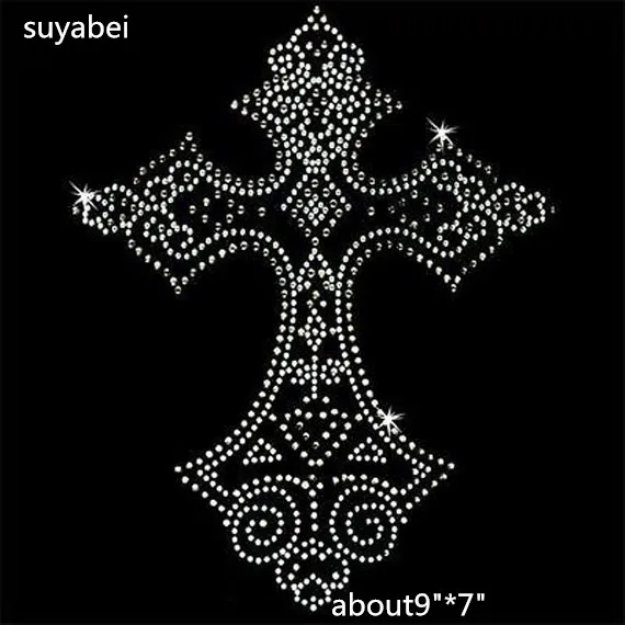 2pc/lot Cross iron on applique patches hot fix rhinestone transfer motifs transfer on design for shirt dress coat
2pc/lot Cross iron on applique patches hot fix rhinestone transfer motifs transfer on design for shirt dress coat