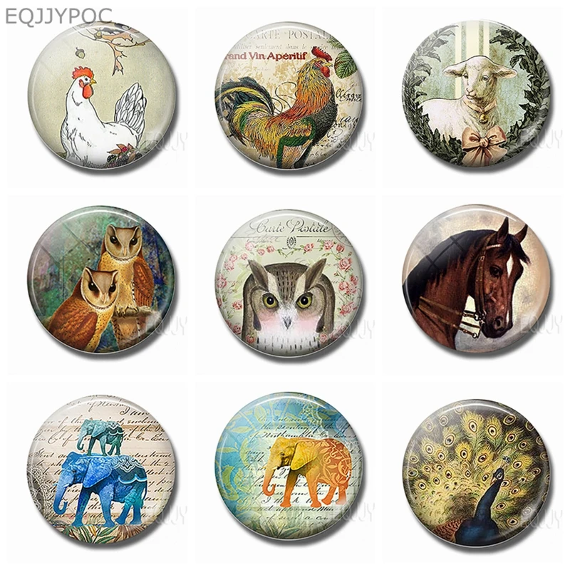 Fridge Magnets for Kids Round Magnetic Stickers Animal Decorative Refrigerator Cock Owl Sheep Elephant Peacock Horse 30mm
Fridge Magnets for Kids Round Magnetic Stickers Animal Decorative Refrigerator Cock Owl Sheep Elephant Peacock Horse 30mm
