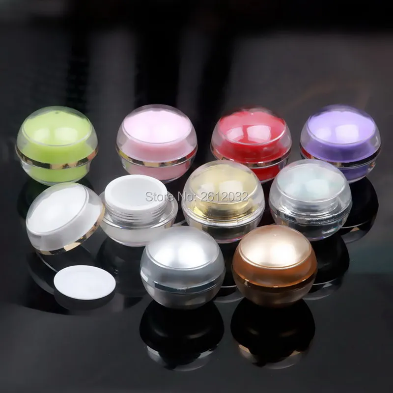 5g Acrylic Cosmetic Ball Container 7colors you pick Lip Balm Jar Eye Gloss Cream Sample Plastic Travel Case Round Sample Tins
5g Acrylic Cosmetic Ball Container 7colors you pick Lip Balm Jar Eye Gloss Cream Sample Plastic Travel Case Round Sample Tins