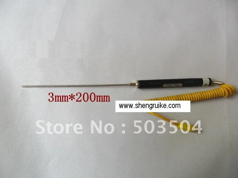 3*200mm Sharp Point K thermocuople Armored with Spring Coil Cable and Minuaure Connector 0-950C
3*200mm Sharp Point K thermocuople Armored with Spring Coil Cable and Minuaure Connector 0-950C