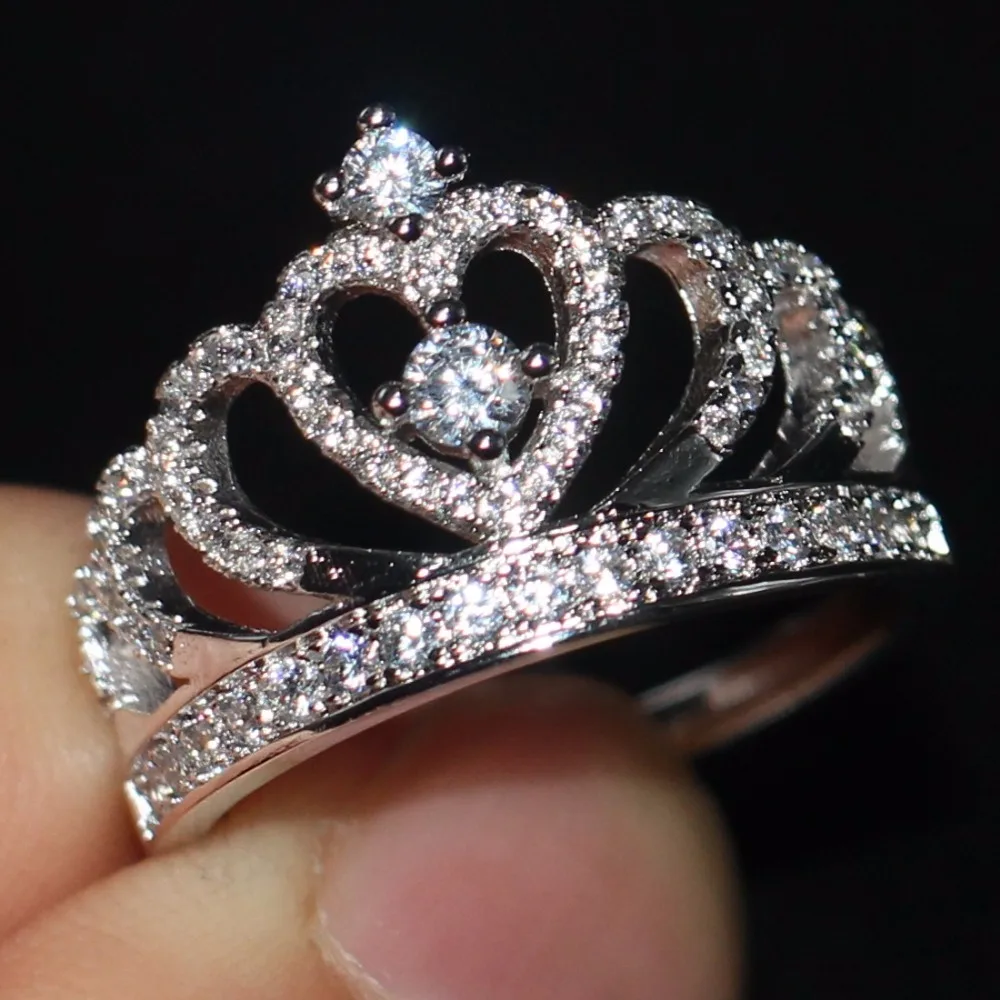 2017 New Arrival Women Fashion Jewelry Pave Setting 925 Sterling Silver Female CZ stones Wedding Engagement Crown Ring Size5-11
2017 New Arrival Women Fashion Jewelry Pave Setting 925 Sterling Silver Female CZ stones Wedding Engagement Crown Ring Size5-11