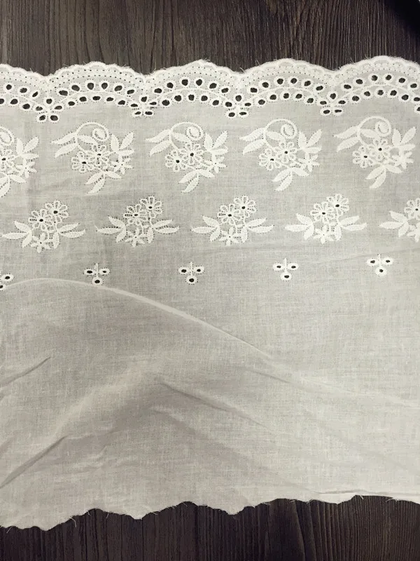5 yard 27cm 10.62" wide ivory cotton embroidered fabric tapes lace trim ribbon 6724-5 QL4K80
5 yard 27cm 10.62" wide ivory cotton embroidered fabric tapes lace trim ribbon 6724-5 QL4K80