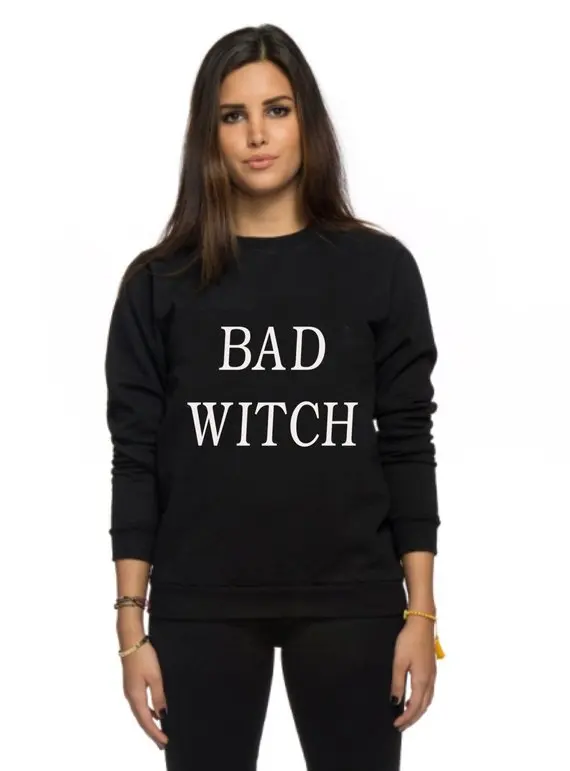 Свитшот Sugarbaby с надписью «Good Witch Bad Witch» на Хэллоуин, пуловер Tumblr с длинным рукавом, модный джемпер Tumblr, повседневные топы
Свитшот Sugarbaby с надписью «Good Witch Bad Witch» на Хэллоуин, пуловер Tumblr с длинным рукавом, модный джемпер Tumblr, повседневные топы