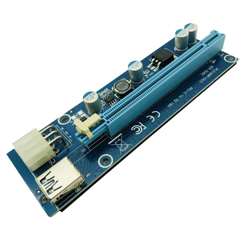6PCS 006C Riser PCIE PCI-E PCI Express Riser Card 1x to 16x GPU USB 3.0 Extender Adapter SATA to 6Pin Power Cable For BTC Mining
6PCS 006C Riser PCIE PCI-E PCI Express Riser Card 1x to 16x GPU USB 3.0 Extender Adapter SATA to 6Pin Power Cable For BTC Mining