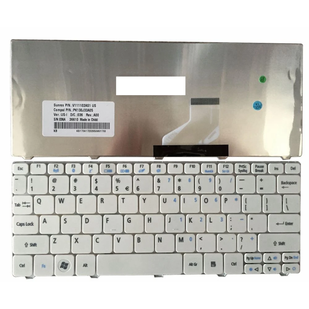 US White New English Replace laptop keyboard For Acer AO522 For emachines E350 NAV51 eMD350-21 N214
US White New English Replace laptop keyboard For Acer AO522 For emachines E350 NAV51 eMD350-21 N214
