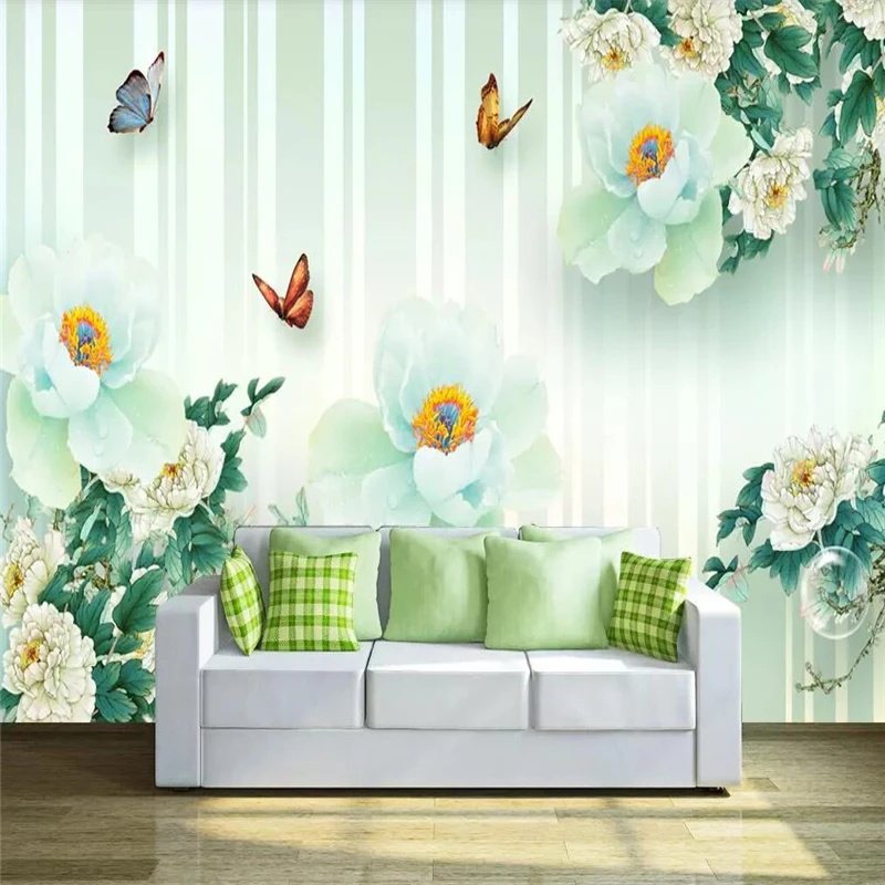 Decorative wallpaper Peony butterfly quietly elegant fashion background wall painting
Decorative wallpaper Peony butterfly quietly elegant fashion background wall painting