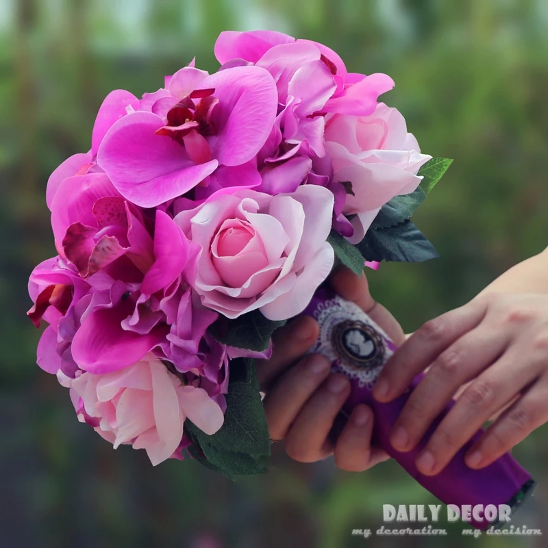 100% Hi-Q 2018 New real touch Phalaenopsis artificial flowers wedding bridal bouquet de mariage wedding bouquet de noiva purple
100% Hi-Q 2018 New real touch Phalaenopsis artificial flowers wedding bridal bouquet de mariage wedding bouquet de noiva purple