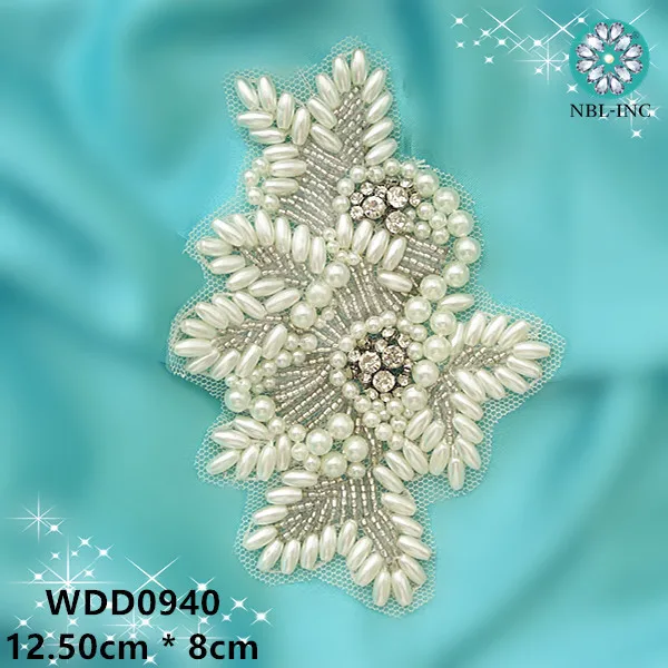 ( 50PCS ) Wholesale hand beaded pearl rhinestone applique patch iron on for wedding dresses WDD0940
( 50PCS ) Wholesale hand beaded pearl rhinestone applique patch iron on for wedding dresses WDD0940