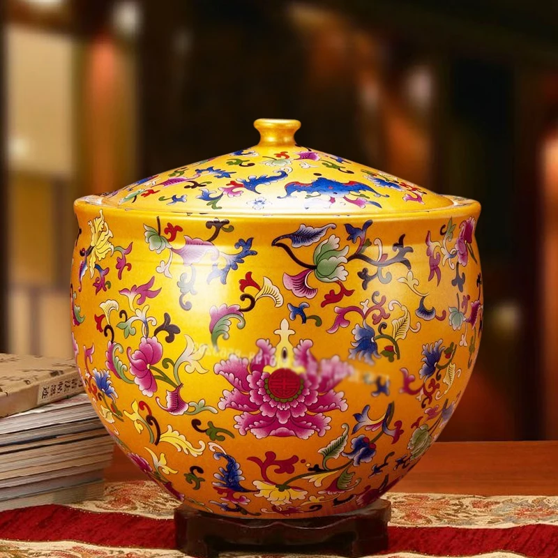 Jingdezhen pottery 2.5KG rice pot pig rape seed tea oil tank tea pot bucket pickle 5kg jar
Jingdezhen pottery 2.5KG rice pot pig rape seed tea oil tank tea pot bucket pickle 5kg jar