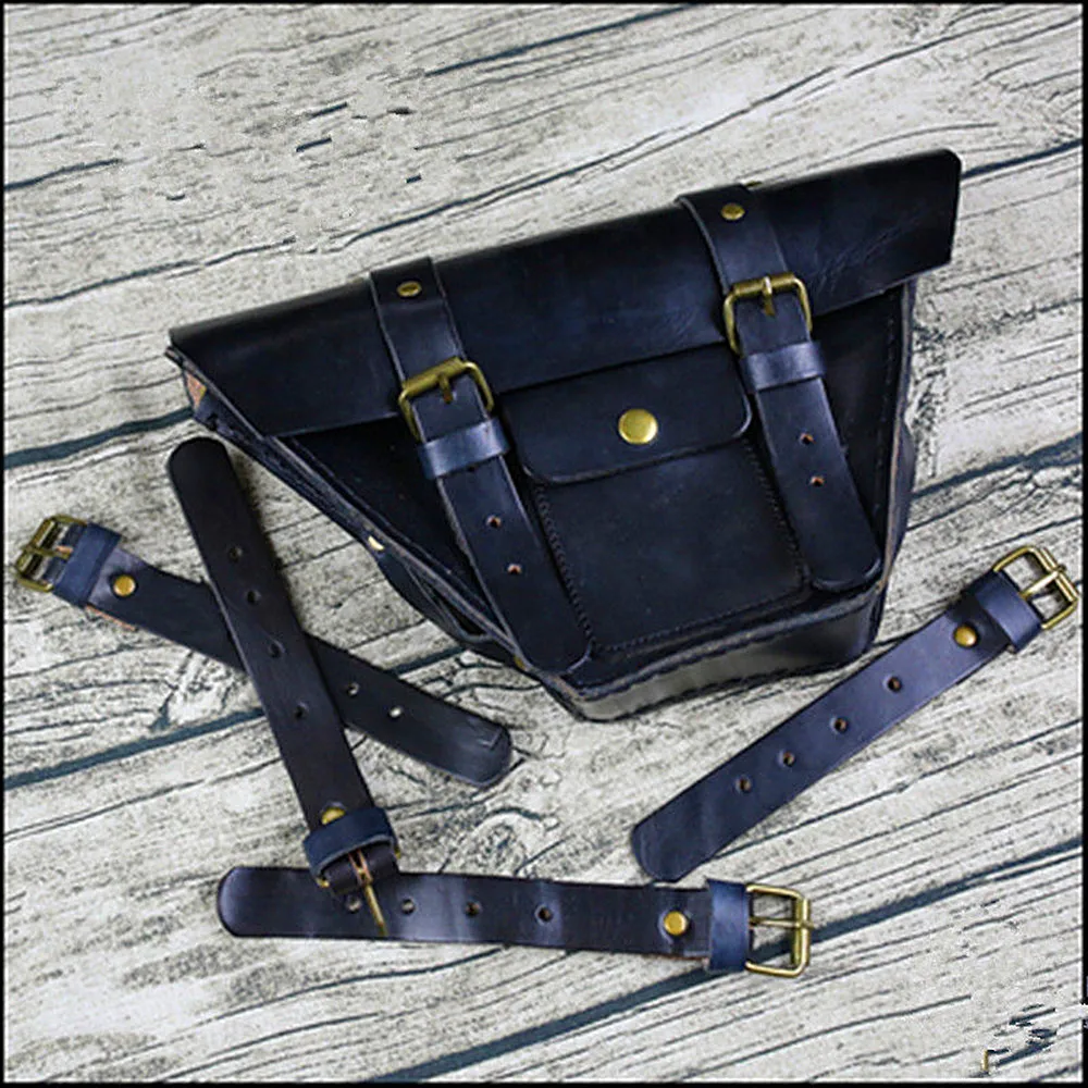 1 PC CAFE RACER Motorcycle Saddle Side Bags Genuine leather Luggage Bag Tool Bags old school Black Right Left
1 PC CAFE RACER Motorcycle Saddle Side Bags Genuine leather Luggage Bag Tool Bags old school Black Right Left
