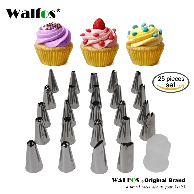 WALFOS 25Pcs/Set Large Stainless Steel Icing Piping Nozzles Pastry Tips Set Kitchen Accessories Cake Decorating Tongs
WALFOS 25Pcs/Set Large Stainless Steel Icing Piping Nozzles Pastry Tips Set Kitchen Accessories Cake Decorating Tongs