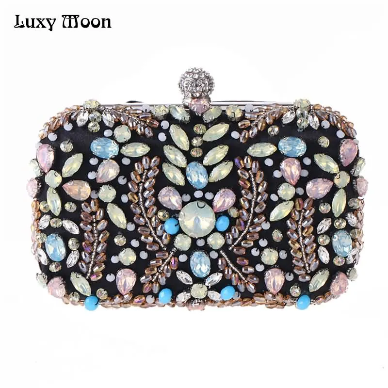 Luxy Moon Evening Bags Diamond Beaded Gem Stone Women's Purse Wedding Wallet for Women Shoulder Bags with Two Chain ZD808
Luxy Moon Evening Bags Diamond Beaded Gem Stone Women's Purse Wedding Wallet for Women Shoulder Bags with Two Chain ZD808