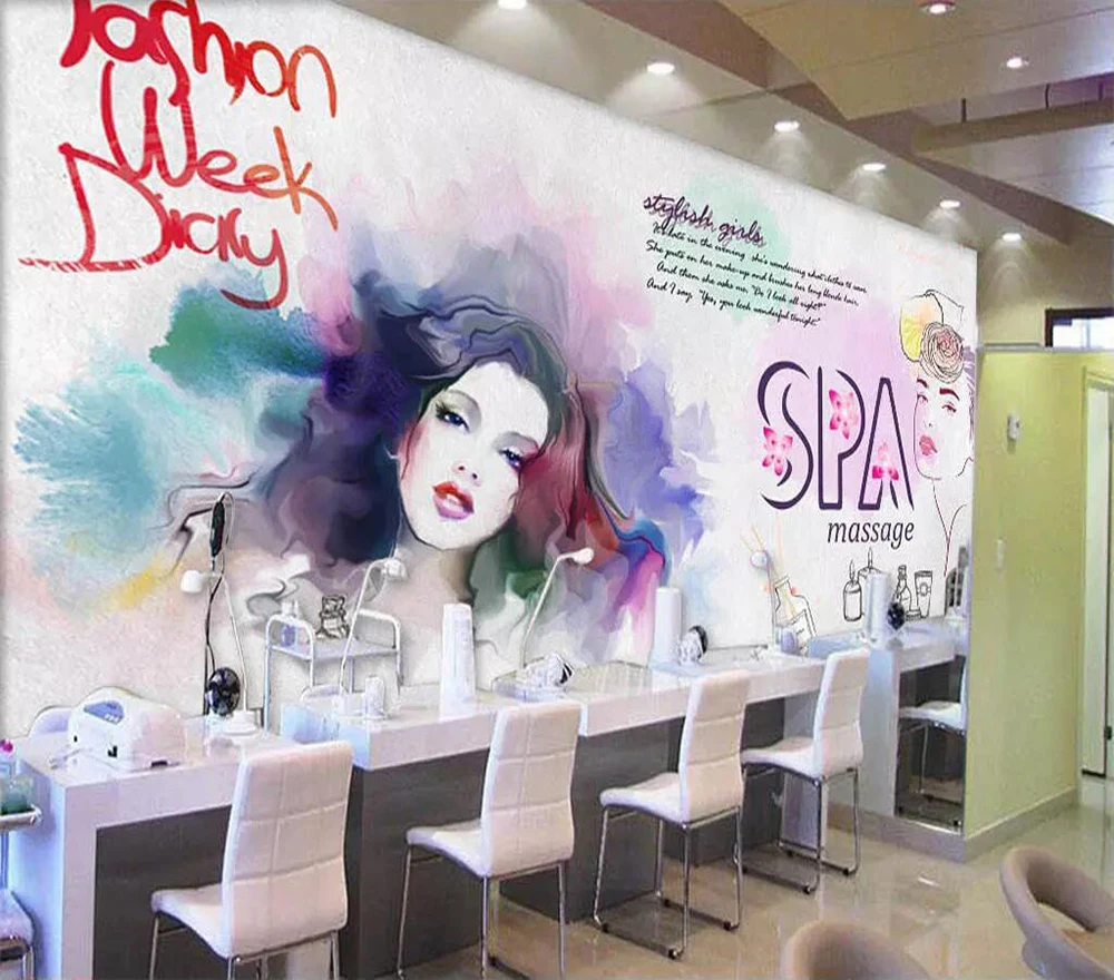 Commercial wallpaper Hand painted watercolor beauty cosmetics beauty shop background wall
Commercial wallpaper Hand painted watercolor beauty cosmetics beauty shop background wall