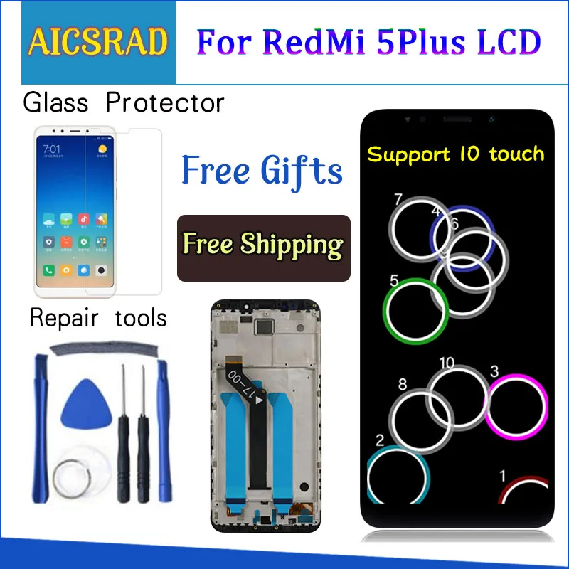 AICSRAD 100% тест для XiaoMi Redmi 5 Plus ЖК-дисплей + сенсорный экран FHD 5,99 дюйма в сборе запасные части с рамкой AAA Качество
AICSRAD 100% тест для XiaoMi Redmi 5 Plus ЖК-дисплей + сенсорный экран FHD 5,99 дюйма в сборе запасные части с рамкой AAA Качество