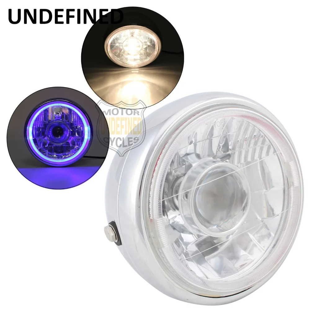 7.5" Chrome Motorcycle Headlight Blue Angel Eye Projector Headlight Bobber 60/55W For Harley Honda Yamaha Cruiser Chopper Custom
7.5" Chrome Motorcycle Headlight Blue Angel Eye Projector Headlight Bobber 60/55W For Harley Honda Yamaha Cruiser Chopper Custom