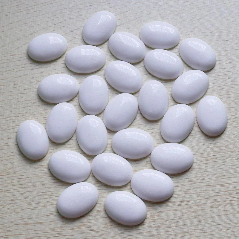 Wholesale 10Pcs/Lot 22x30Mm Natural White Jad e Stones Oval Cabochon Loose Beads Ring Face No Hole For DIY Jewelry Making
Wholesale 10Pcs/Lot 22x30Mm Natural White Jad e Stones Oval Cabochon Loose Beads Ring Face No Hole For DIY Jewelry Making
