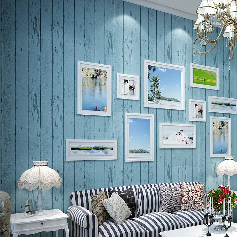 wellyu Blue Mediterranean wood grain wallpaper non - woven nostalgia bedroom living room TV background wall striped wallpaper
wellyu Blue Mediterranean wood grain wallpaper non - woven nostalgia bedroom living room TV background wall striped wallpaper