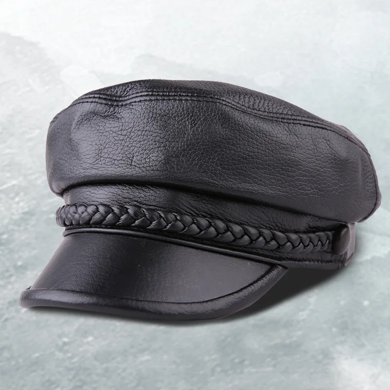 Men's Women's Casual Leather Hat Spring Autumn Winter Goat Leather Cap Male Female Youth Flat Top Fashion Leisure Caps H6975
Men's Women's Casual Leather Hat Spring Autumn Winter Goat Leather Cap Male Female Youth Flat Top Fashion Leisure Caps H6975