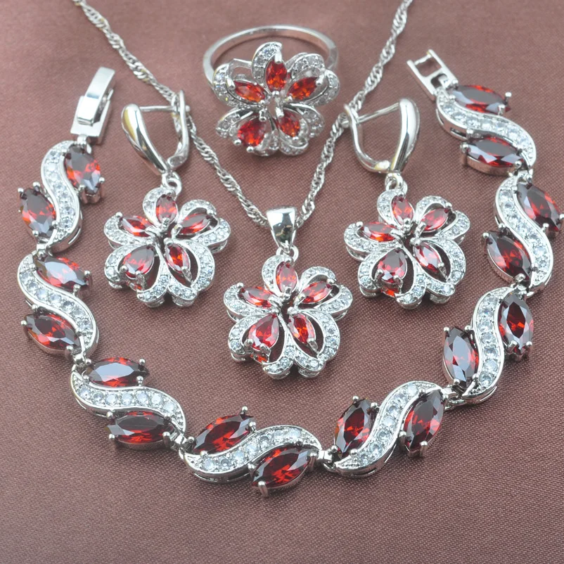 2022 New Red Zirconia 925 Silver Women's Wedding Jewelry Sets Bracelet Necklace Pendant Earrings Ring YZ0534
2022 New Red Zirconia 925 Silver Women's Wedding Jewelry Sets Bracelet Necklace Pendant Earrings Ring YZ0534