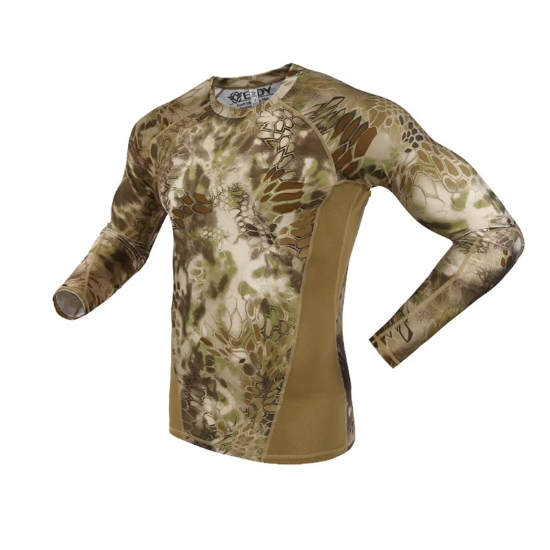 Outdoor Tactical Camouflage Shirt Long Sleeve T-Shirt Elastic Breathable Shirt Python Quick-Drying Underwear Camp Hunting TEE
Outdoor Tactical Camouflage Shirt Long Sleeve T-Shirt Elastic Breathable Shirt Python Quick-Drying Underwear Camp Hunting TEE