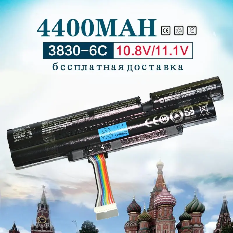 4400mah 6Cells Laptop Battery For Acer Aspire TimelineX 3INR18/65-2 AS11A3E AS11A5E 4830TG 5830T 3830TG 4830T 5830TG 3830T
4400mah 6Cells Laptop Battery For Acer Aspire TimelineX 3INR18/65-2 AS11A3E AS11A5E 4830TG 5830T 3830TG 4830T 5830TG 3830T