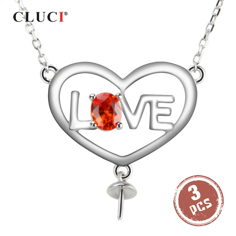 CLUCI 3pcs 925 Sterling Silver Love Heart Pendant Women Valentine Day Gift Jewelry Silver 925 Zircon Pendant Necklace SN034SB
CLUCI 3pcs 925 Sterling Silver Love Heart Pendant Women Valentine Day Gift Jewelry Silver 925 Zircon Pendant Necklace SN034SB