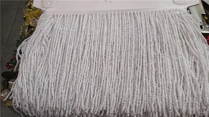 White color 5yards/bag ribbon beads tassel fringe H-82506 for wedding dress/party decoration
White color 5yards/bag ribbon beads tassel fringe H-82506 for wedding dress/party decoration