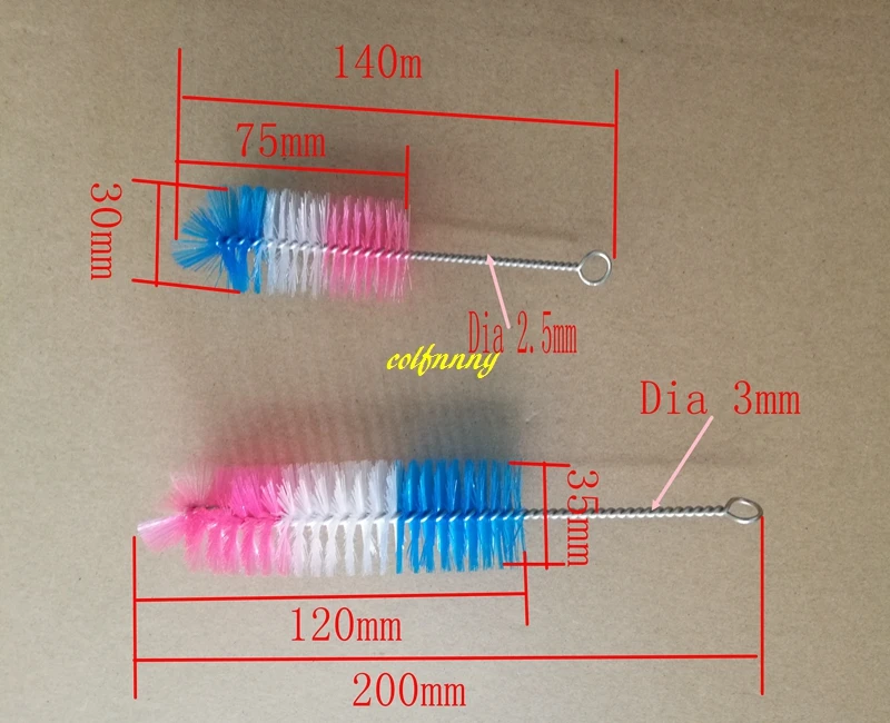 100pcs/lot 200*120*35mm & 140*75*30mm Colorful Nylon Cleaning Brush Baby Feeding Bottle Spout Tube Glass Cup Brushes B60501
100pcs/lot 200*120*35mm & 140*75*30mm Colorful Nylon Cleaning Brush Baby Feeding Bottle Spout Tube Glass Cup Brushes B60501