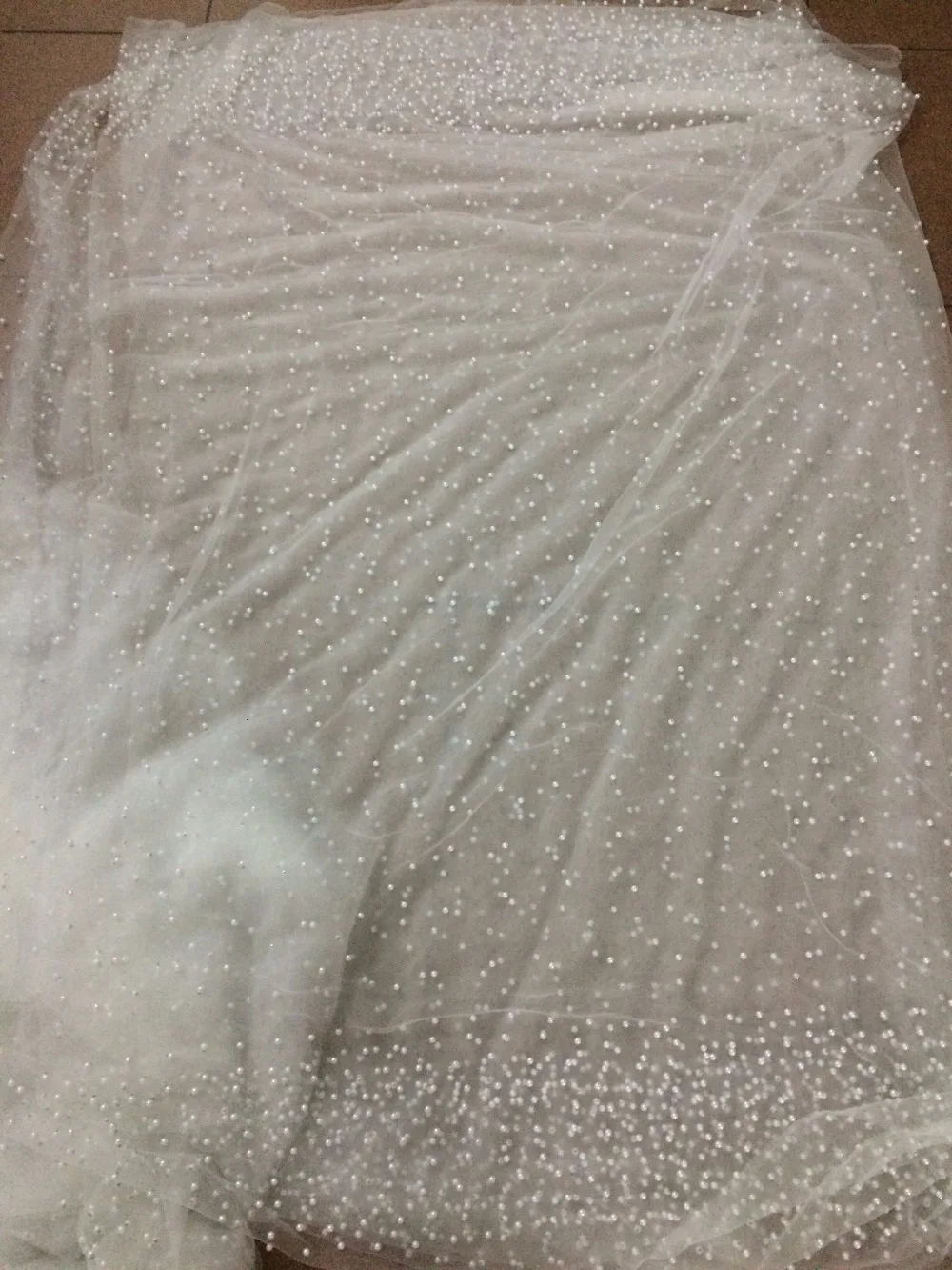 Graceful SYJ-103015 full beaded French tulle embroidery lace fabric African net lace for wedding dress 
Graceful SYJ-103015 full beaded French tulle embroidery lace fabric African net lace for wedding dress