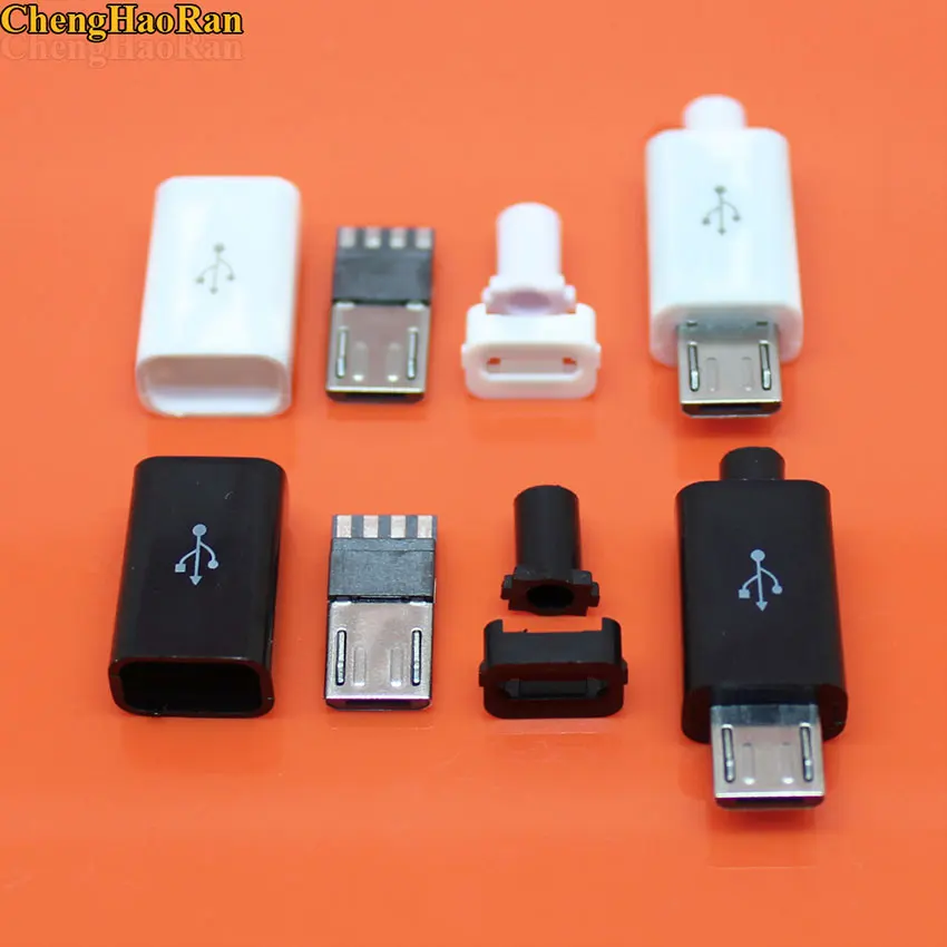 ChengHaoRan 20sets Soldering Welding wire link USB cable DIY Micro USB Male Plug Connectors Kit with Covers Black white
ChengHaoRan 20sets Soldering Welding wire link USB cable DIY Micro USB Male Plug Connectors Kit with Covers Black white