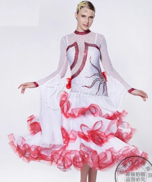 customize white red Fox trot cha cha ballroom Waltz tango salsa Quick step competition dance dress
customize white red Fox trot cha cha ballroom Waltz tango salsa Quick step competition dance dress