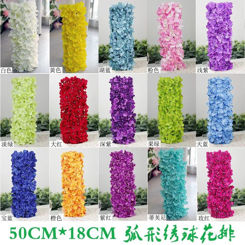 Artificial Hydragea Flower Garlands 10Pcs 50*20cm Fake Hydrangeas Floral for Wedding Party Registration Background Decorations
Artificial Hydragea Flower Garlands 10Pcs 50*20cm Fake Hydrangeas Floral for Wedding Party Registration Background Decorations