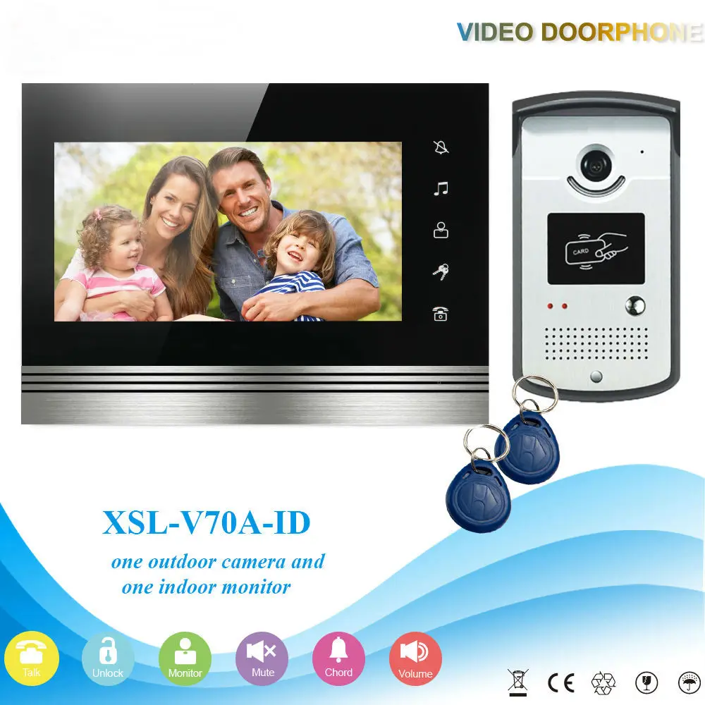 SmartYIBA Video Intercom System Kit 7 Inch Door Monitor Video Door Phone Intercom 700TVL Recording 2GB SD card Talk
SmartYIBA Video Intercom System Kit 7 Inch Door Monitor Video Door Phone Intercom 700TVL Recording 2GB SD card Talk