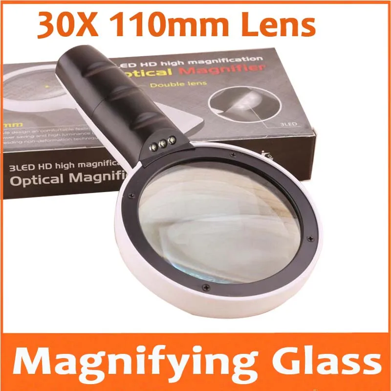 30X Gift LED Reading Magnifier Magnifying Glass Illuminated Household Handheld Office Loupe with Lamps for Children Students
30X Gift LED Reading Magnifier Magnifying Glass Illuminated Household Handheld Office Loupe with Lamps for Children Students