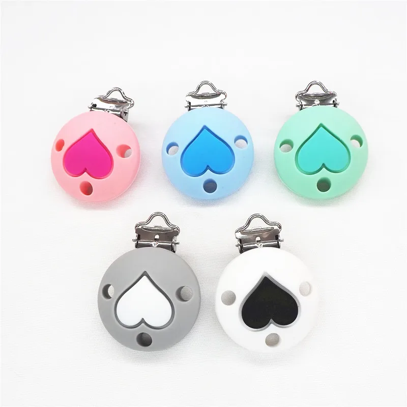 Chenkai 10pcs BPA Free Round Silicone Heart Clips DIY Baby Teether Pacifier Dummy Montessori Sensory Holder Chain Jewelry Toy
Chenkai 10pcs BPA Free Round Silicone Heart Clips DIY Baby Teether Pacifier Dummy Montessori Sensory Holder Chain Jewelry Toy