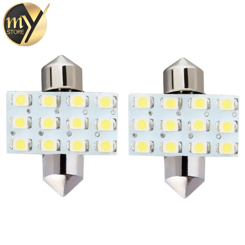 2pcs 31mm 12 SMD Pure White Dome Festoon 12 LED Interior Car Light Bulb Lamp 12V c5w led car
2pcs 31mm 12 SMD Pure White Dome Festoon 12 LED Interior Car Light Bulb Lamp 12V c5w led car