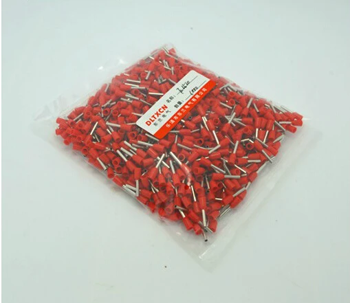 1000pcs E7508 tubular wire connector electrical terminals cable crimps wire ferrules For 0.5mm2, 22 AWG Wire Red/Anycolor
1000pcs E7508 tubular wire connector electrical terminals cable crimps wire ferrules For 0.5mm2, 22 AWG Wire Red/Anycolor