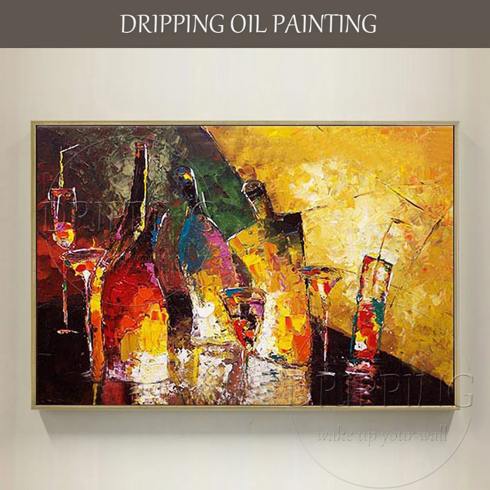 Superb Painter Hand-painted High Quality Canvas Art Abstract Bottle Oil Painting on Canvas Modern Wall Art Wine Acrylic Painting
Superb Painter Hand-painted High Quality Canvas Art Abstract Bottle Oil Painting on Canvas Modern Wall Art Wine Acrylic Painting