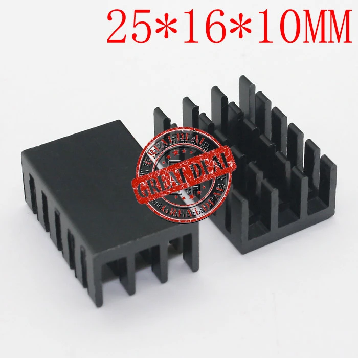Free Shipping Wholesale 100PCSc Aluminum heatsink 25*16*10MM High quality radiator Block IC heatsink Breaking groove black
Free Shipping Wholesale 100PCSc Aluminum heatsink 25*16*10MM High quality radiator Block IC heatsink Breaking groove black