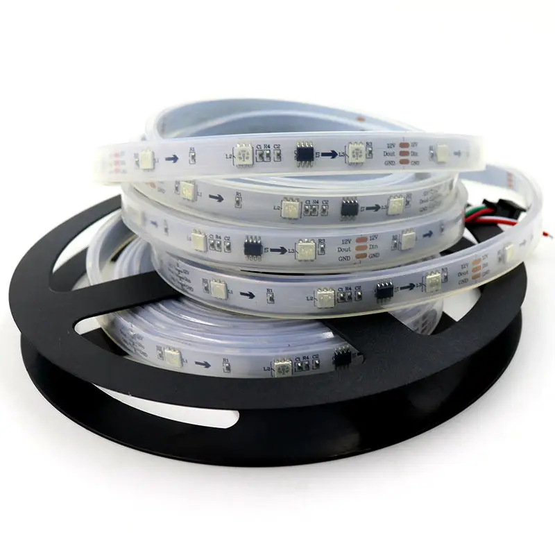 Addressable LED Strip WS2811 Pixel Flexible Strips 12V 5050 SMD RGB LED Lighting Individually Digital Light Tape White PCB IP67
Addressable LED Strip WS2811 Pixel Flexible Strips 12V 5050 SMD RGB LED Lighting Individually Digital Light Tape White PCB IP67