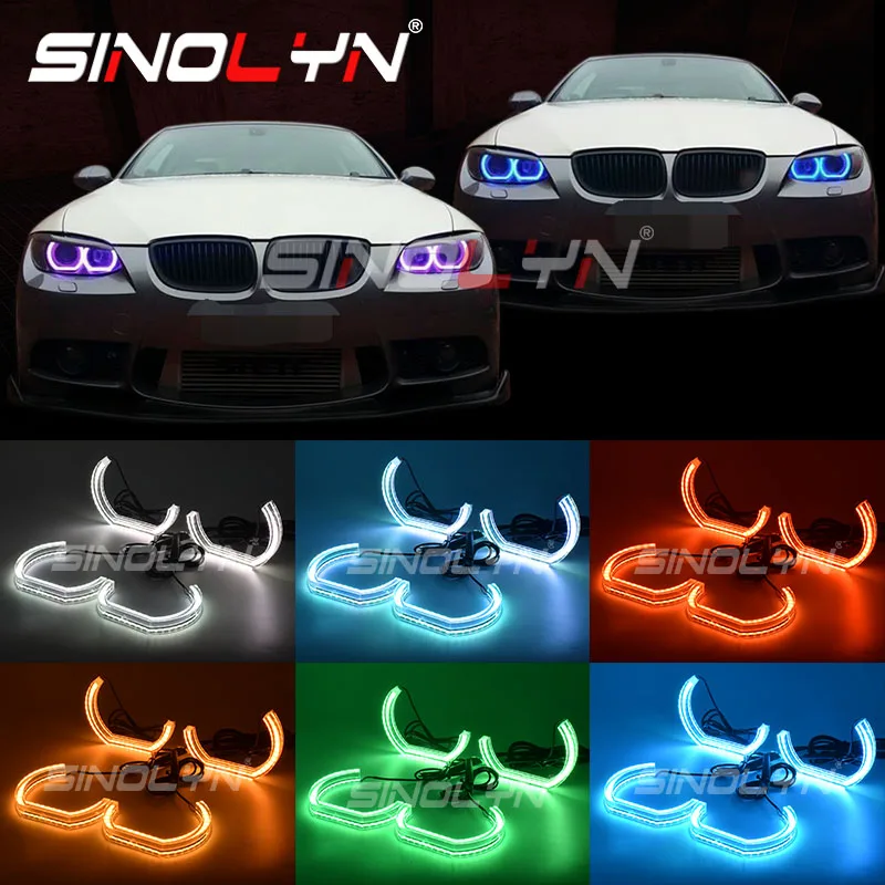 Sinolyn DTM Style LED For BMW F10 E90 E60 F30 E91 E92 E87 M4 RGB Angel Eyes DRL APP Lamp Bluetooth -compatible Car Accessories
Sinolyn DTM Style LED For BMW F10 E90 E60 F30 E91 E92 E87 M4 RGB Angel Eyes DRL APP Lamp Bluetooth -compatible Car Accessories