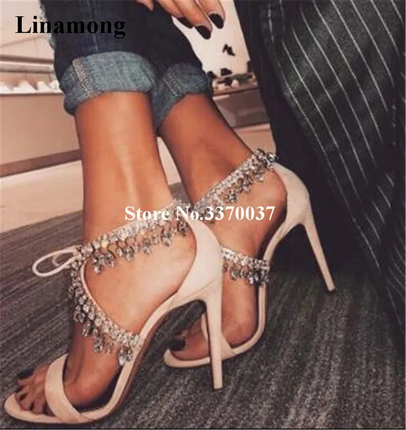 Women New Fashion Open Toe Suede Leather Rhinestone Strap Cross Gladiator Sandals Lace-up Crystal High Heel Sandals Dress Shoes
Women New Fashion Open Toe Suede Leather Rhinestone Strap Cross Gladiator Sandals Lace-up Crystal High Heel Sandals Dress Shoes