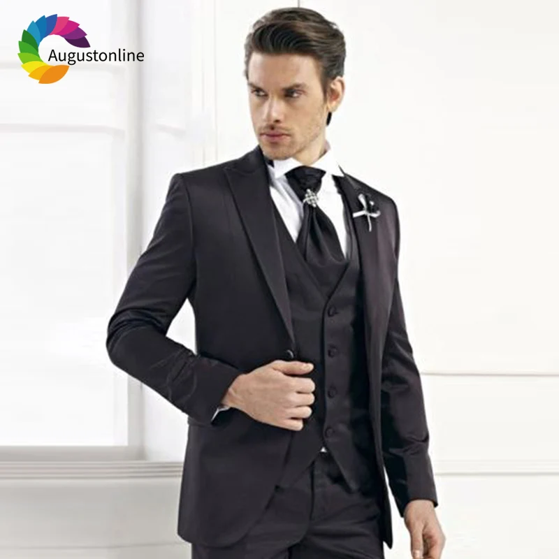Черный заостренный носок 2019 Slim Fit Мужские свадебные костюмы Костюмы для жениха торжественный костюм жениха для выпускного вечера смокинг друга жениха, пиджак + брюки + жилет
Черный заостренный носок 2019 Slim Fit Мужские свадебные костюмы Костюмы для жениха торжественный костюм жениха для выпускного вечера смокинг друга жениха, пиджак + брюки + жилет