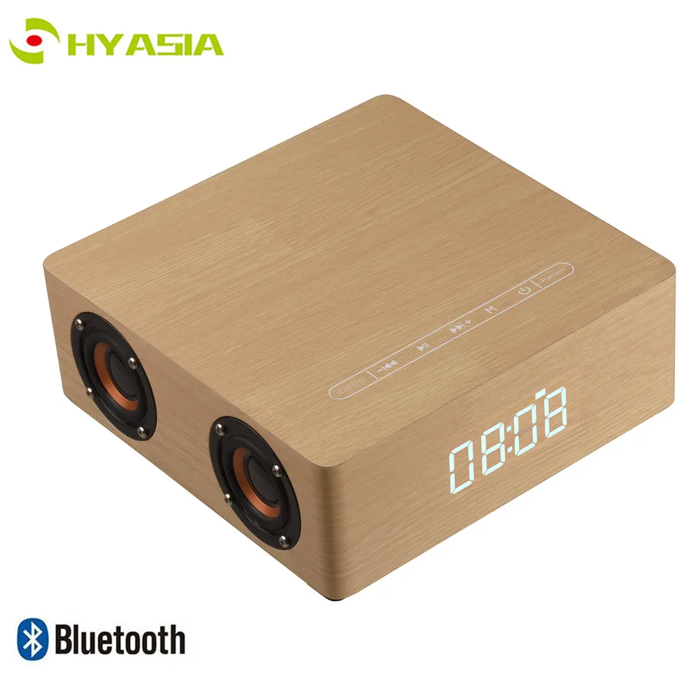 HYASIA Wooden Bluetooth Speaker Portable Touch Control Loudspeaker Bass Support TF PC Wireless Bluetooth 4.2 Speaker Alarm Clock
HYASIA Wooden Bluetooth Speaker Portable Touch Control Loudspeaker Bass Support TF PC Wireless Bluetooth 4.2 Speaker Alarm Clock